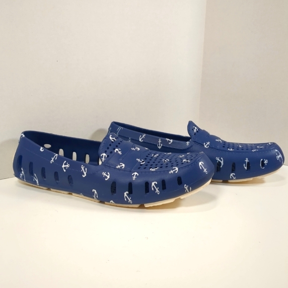 Floafers Country Club Driver Men's Nautical Water  Blue Slip-On Shoes S-11 - Picture 1 of 8